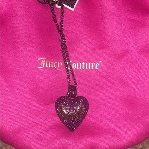Juicy Couture Heart Purple Pavé Necklace